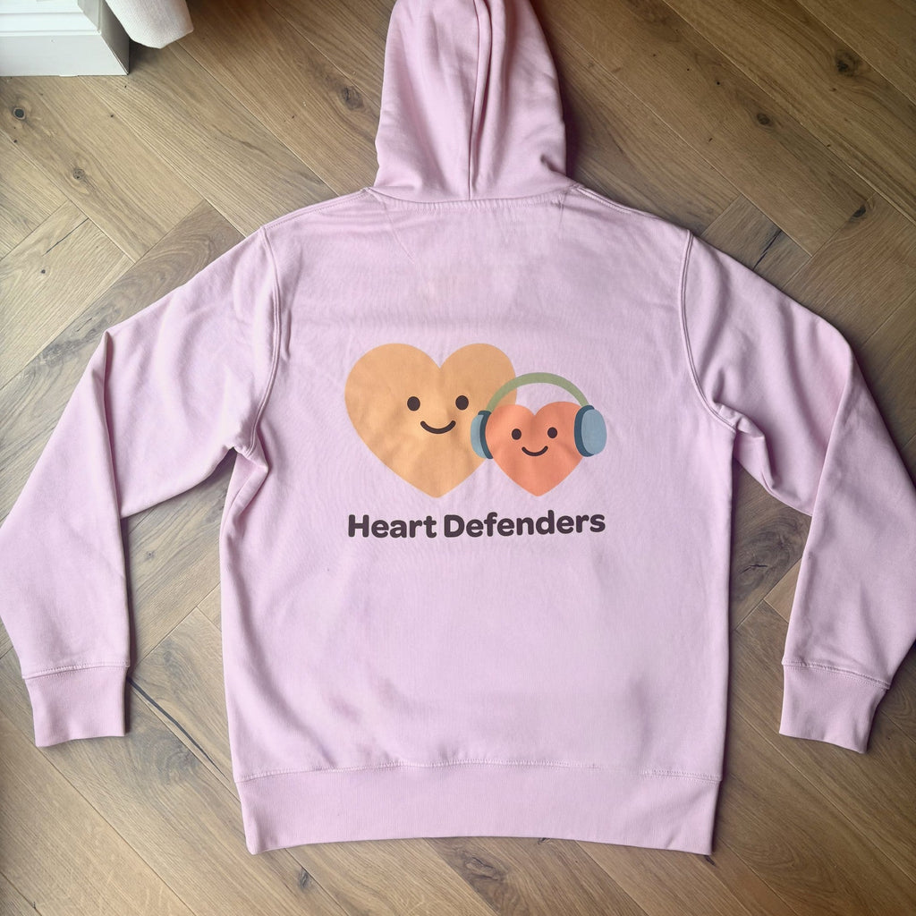Unisex Adult Heart Defenders Pink Hoody
