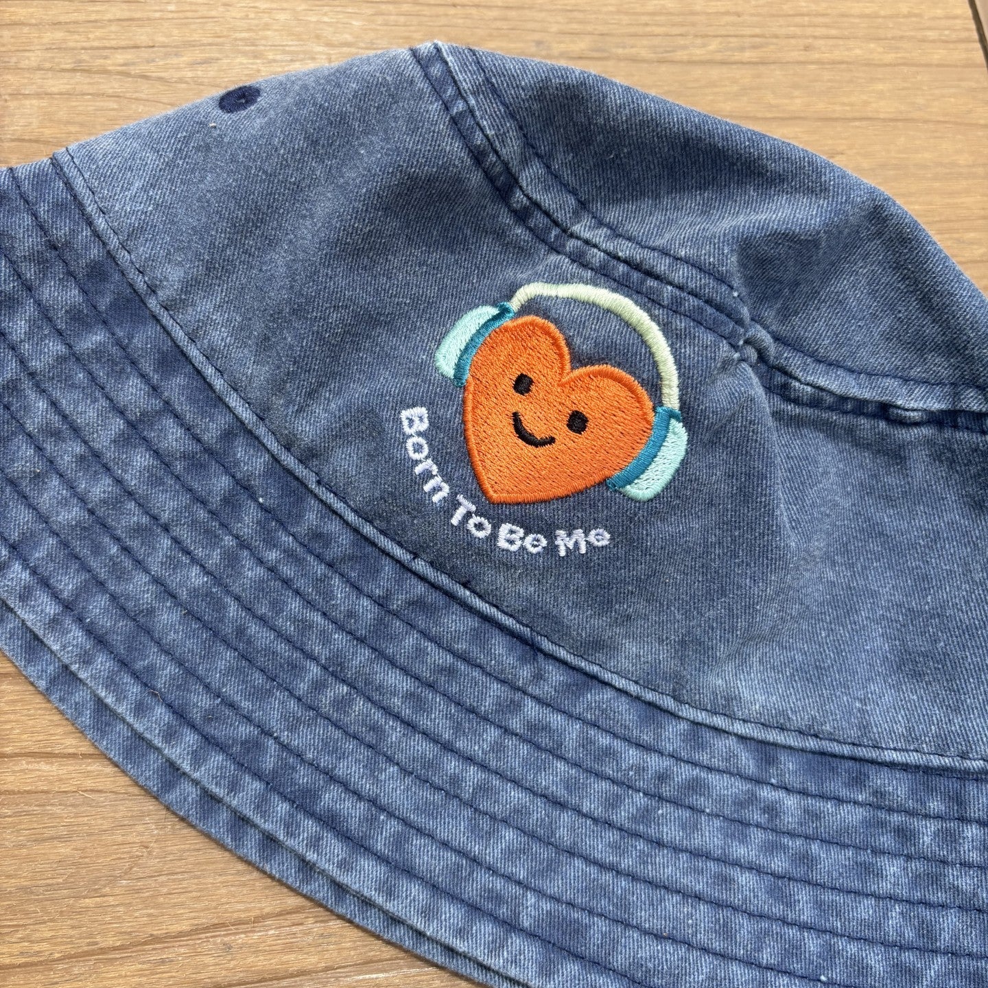 Born To Be Me Bucket Hat Children (Navy)
